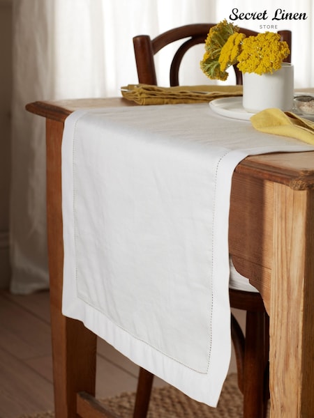 Secret Linen Store Off White Twill Table Runner (W34255) | €47