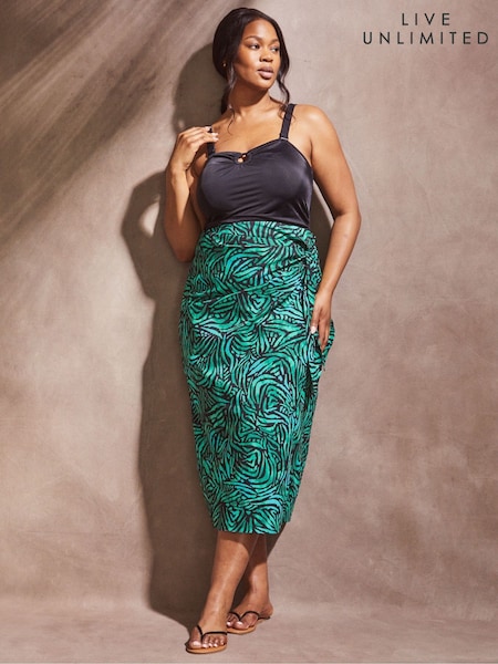 Live Unlimited Abstract Sarong 100% Cotton Skirt (W34277) | €109
