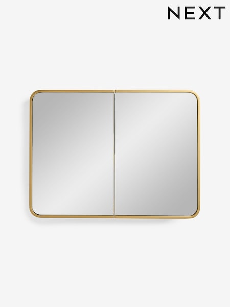 Gold Mirrored Storage Double Wall Cabinet (W34297) | €139