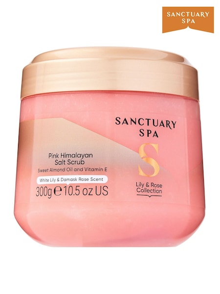 Sanctuary Spa Rose Pink White Lily and Damask Himalayan Salt Scrub 300ml (W34332) | €17.50