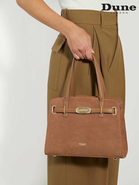 Dune London Brown Dinidefine Medium Belted Tote Bag (W34601) | €177