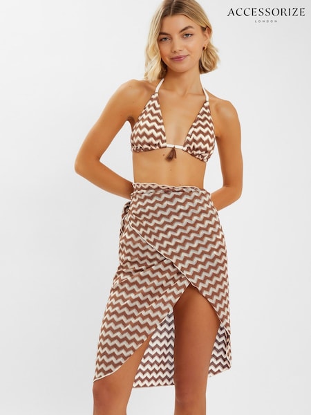 Accessorize Zigzag Knit Sarong Cover-Up (W34799) | €43