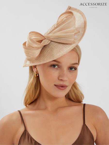Accessorize Natural Cream Teardrop Bow Fascinator Hat (W34829) | €78
