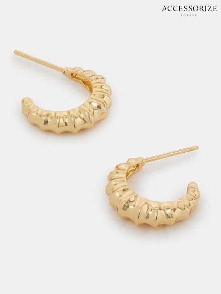 Accessorize 14ct Plated Shell Hoops Earrings (W34832) | € 22