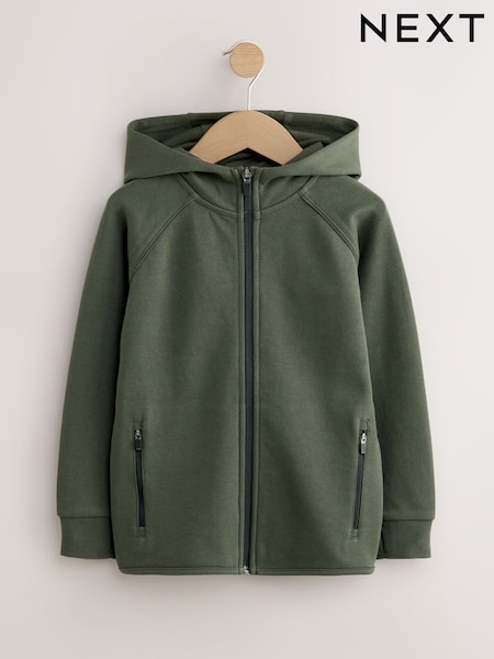 Khaki Green Tech Sportswear Zip Through Hoodie (3-16yrs) (W34883) | 84 QAR - 109 QAR