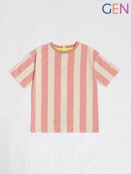 GEN Pink Striped T-Shirt (W34923) | €18