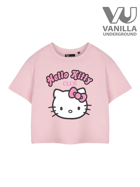 Vanilla Underground Hello Kitty Cropped Short Sleeved 100% Cotton T-Shirt (W34945) | R$ 220