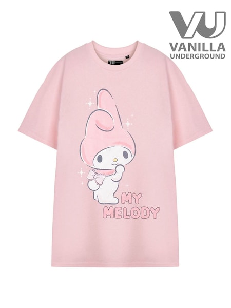 Vanilla Underground Pink Womens 100% Cotton Hello Kitty Short Sleeved T-Shirt (W34966) | €26