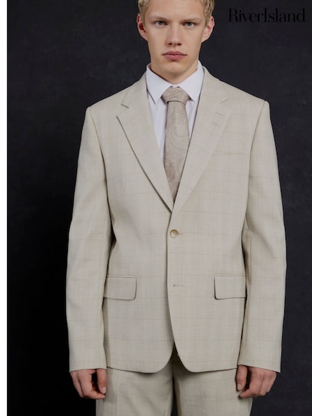 River Island Slim Fit Check Jacket (W35015) | 633 LEI