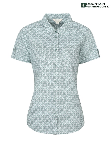 Verde - Mountain Warehouse Womens Coconut Mânecă scurtă  100% Bumbac Cămăși (W35052) | 201 LEI