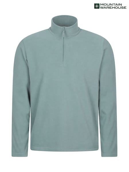 Mountain Warehouse Blue Chrome Mens Camber II Half Zip Quick Drying Fleece (W35054) | €29
