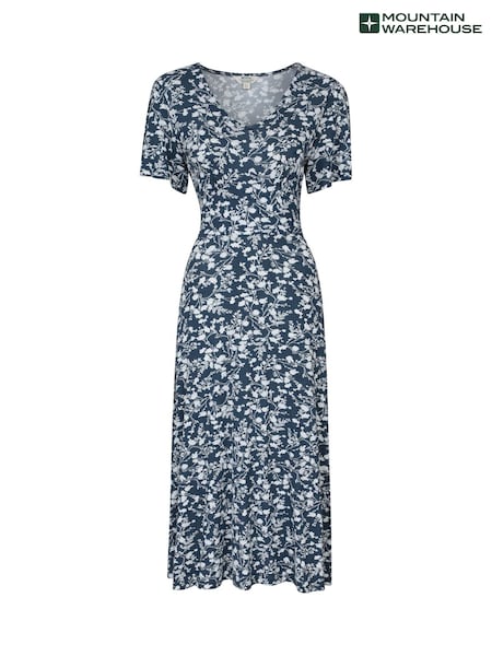 Mountain Warehouse Blue Como Womens Printed Tea Dress (W35055) | €63