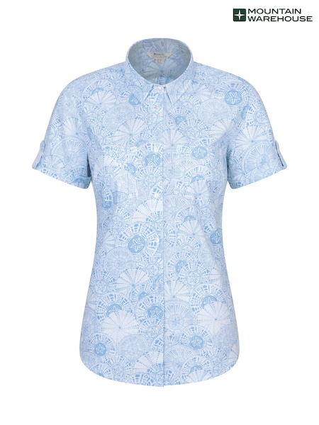 Albastru - Mountain Warehouse Womens Coconut Mânecă scurtă  100% Bumbac Cămăși (W35060) | 201 LEI