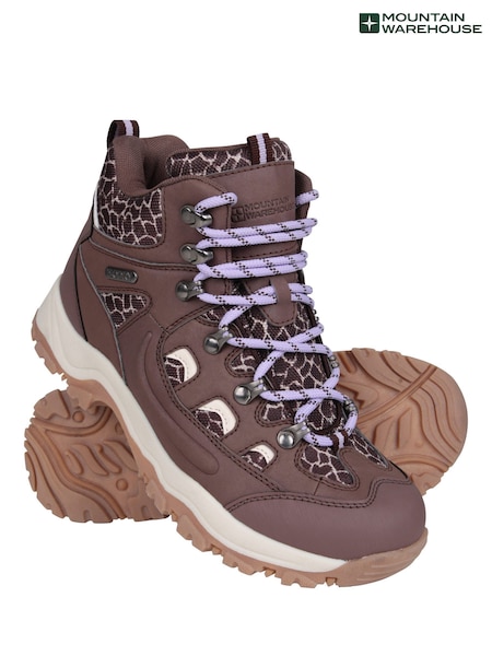 Mountain Warehouse Dark Brown Adventurer Womens Printed Waterproof Boots (W35063) | 292 QAR