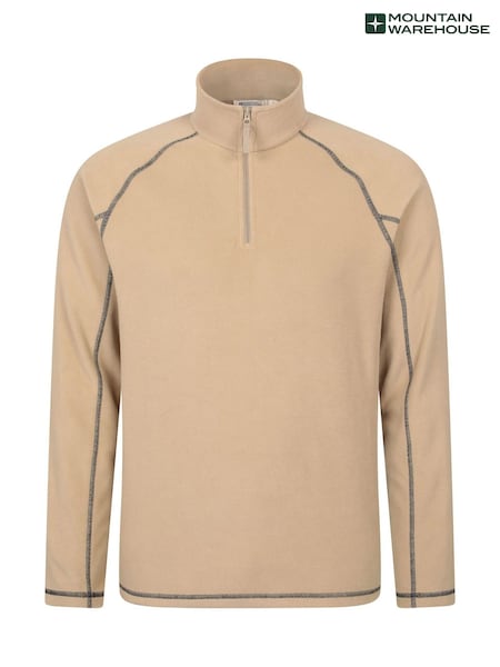 Кремовый - Mountain Warehouse Mens Ashbourne II Half Zip Fleece (W35079) | €29