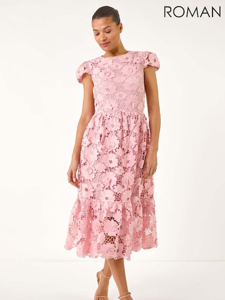 Roman Crochet Lace Dress (W35118) | €106