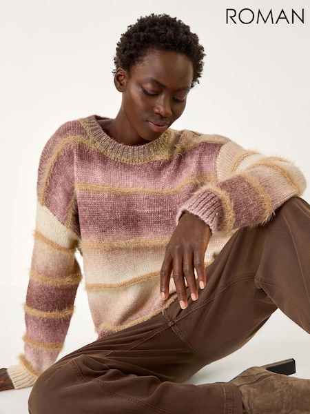 Roman Brown Ombre Stripe Knit Jumper (W35171) | 2,523 UAH