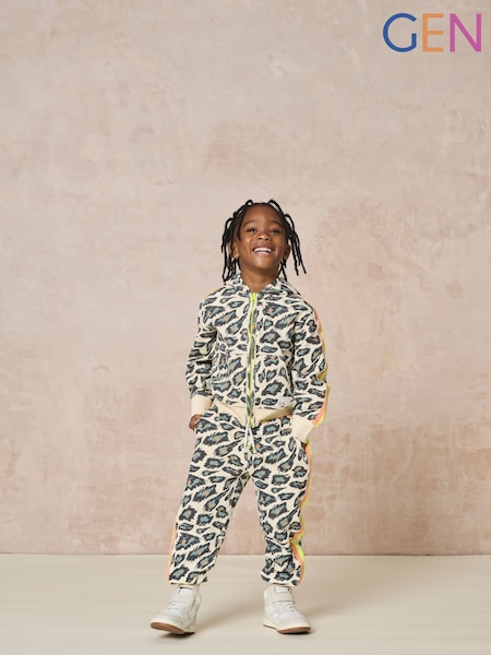 GEN Animal Striped Hoodie and Joggers Set (W35230) | 2,764 UAH