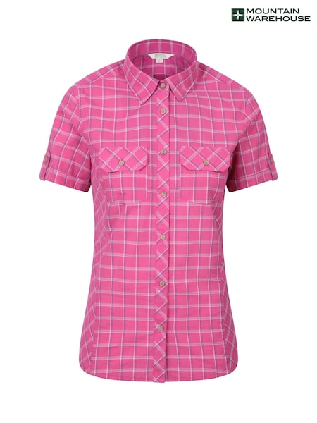 Mountain Warehouse Pink Womens Holiday 100% Cotton Shirt (W35257) | €35