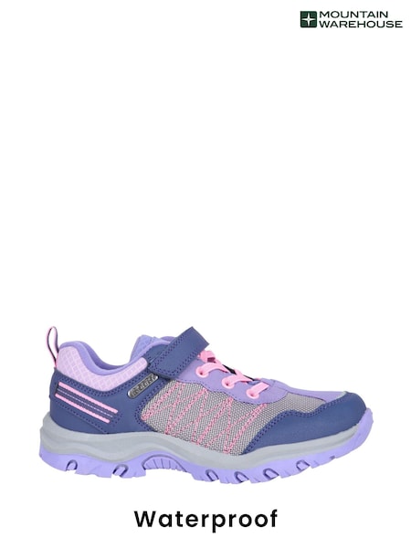 Mountain Warehouse Purple Kids Stampede Adaptive Waterproof Walking Shoes (W35378) | ₪161