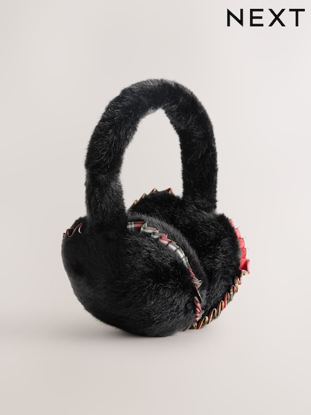 Black Tartan Earmuffs (W35491) | AED81