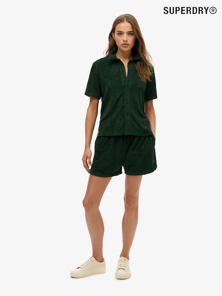 Superdry Green Country Club Towelling Shirt (W35674) | €53