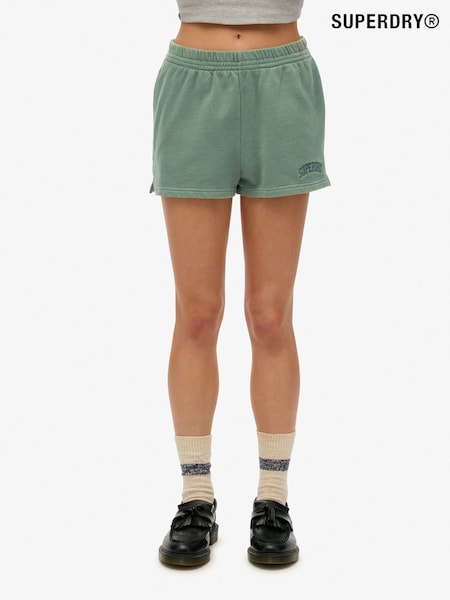 Superdry Green Athletic Tonal Embroidered Shorts (W35685) | €37