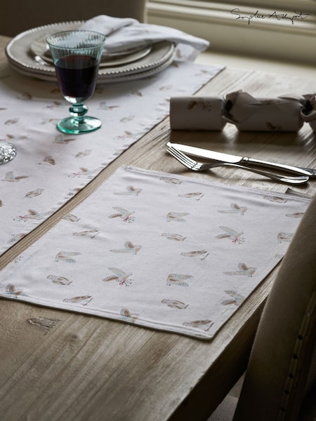 Sophie Allport Set of 2 Snowy Owls Washable Placemats (W35783) | € 30