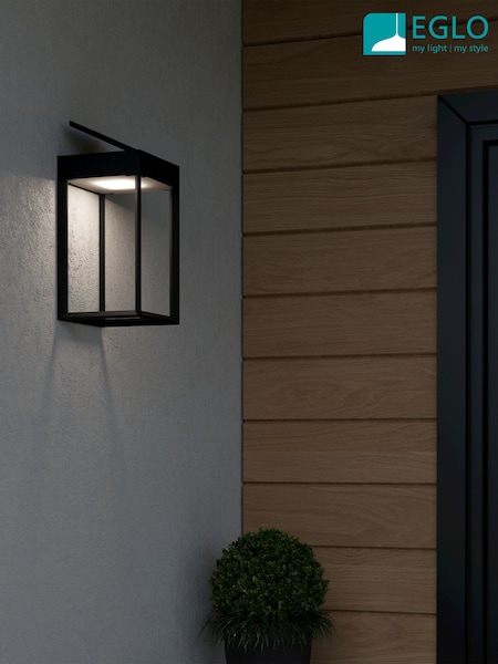 Eglo Black Suzzara Solar LED Motion Detector Wall Light (W35836) | €60