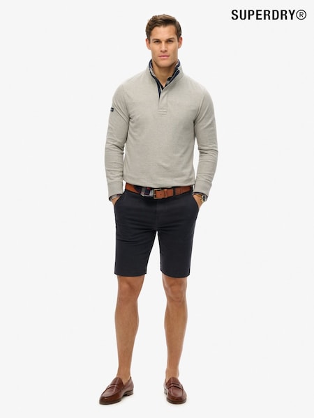 Superdry Grey 100% Cottton Classics Jersey Half Zip Jumper (W35903) | R$ 545