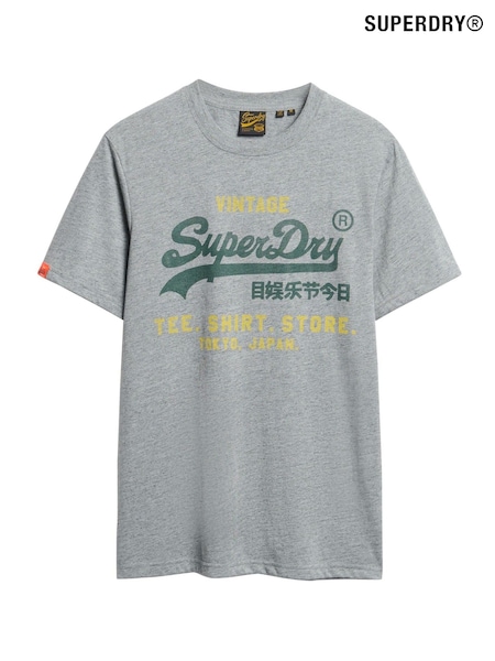 Superdry Grey Vintage Logo Classic Relaxed 100% Cotton T-Shirt (W35919) | €41
