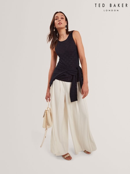 Ted Baker Blue Yuna Touch Of Silk Knitted Sleeveless Top (W35977) | €126