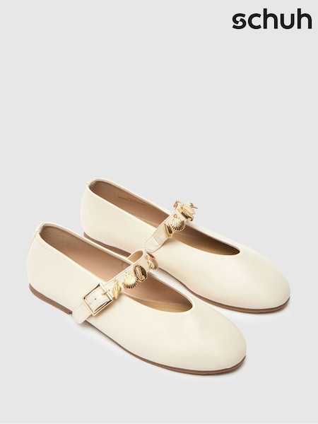 Schuh Luce Shell Ballet White Shoes (W35986) | €44