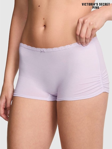 Victoria's Secret PINK Purple Whisper Short Cotton Boyshort Knickers (W35999) | €10.50