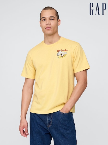 Gap Yellow The Beatles Relaxed Graphic T-Shirt (W36068) | €48