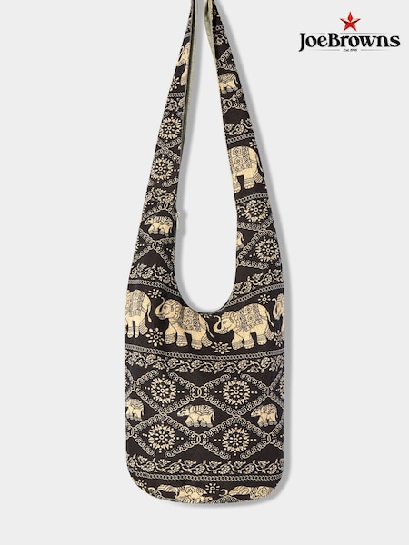 Joe Browns Black Boho Elephant Print Shoulder Bag (W36132) | €44