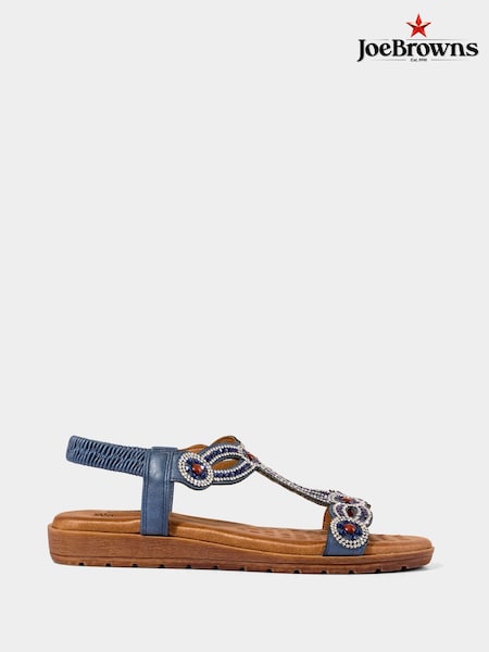 Joe Browns Blue Diamanté T-Bar Sandals (W36149) | €66