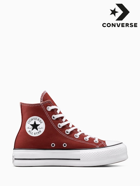 Converse Red Chuck Taylor All Star Lift High Trainers (W36297) | AED466