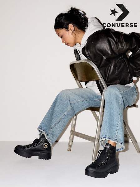 Converse Black Chuck Taylor All Star Lugged Heel Trainers (W36305) | €134