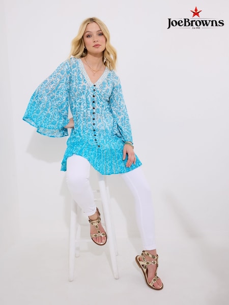 Joe Browns Blue Ombre Shimmr Detail Button-Down Boho Tunic (W36335) | 3,905 UAH