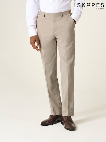 Skopes Natural Tailored Fit Caspian Stretch Look Suit Trousers (W36355) | 243 QAR