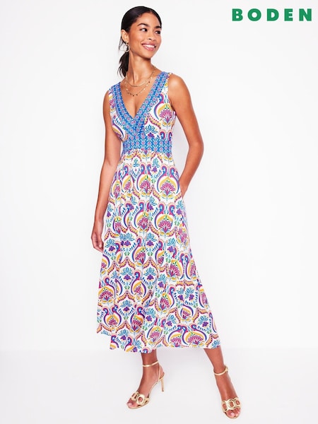 Boden Pink Olympia Jersey Maxi Dress (W36406) | AZN 281