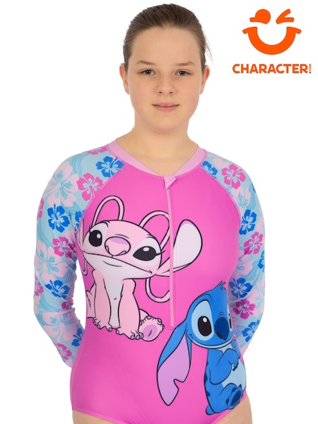 Character Pink Disney Lilo And Stitch & Angel Swimsuit (W36468) | kr257