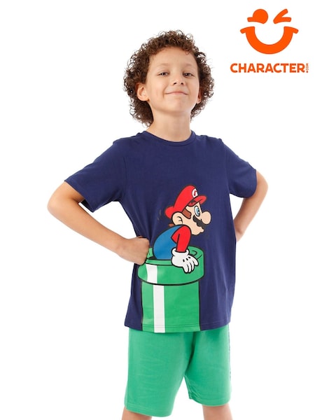 Character Super Mario Gaming 100% Cotton T-Shirt and Short Set (W36486) | 161 LEI