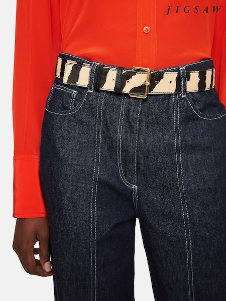 Jigsaw Animal Zebra Calf Hair Belt (W36493) | €89