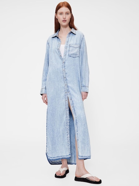 GapStudio Blue Draped Denim Shirt Dress (W36510) | €179