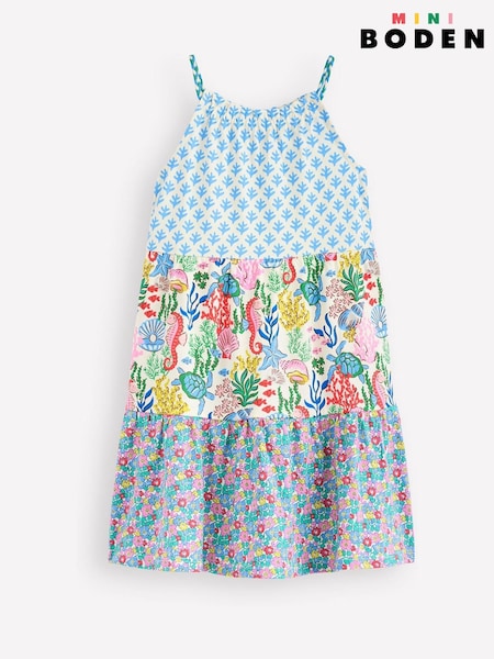 Boden Blue Enola Hotchpotch 100% Cotton Jersey Dress (W36541) | kr357 - kr414