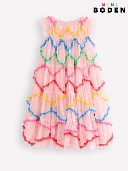 ורוד - Boden Tulle Tiered Dress (W36545) | ‏277‏₪ - ‏297‏ ₪