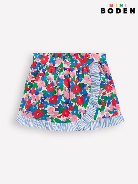 Boden Pink Wrap Frill 100% Cotton Skort (W36571) | $47 - $56