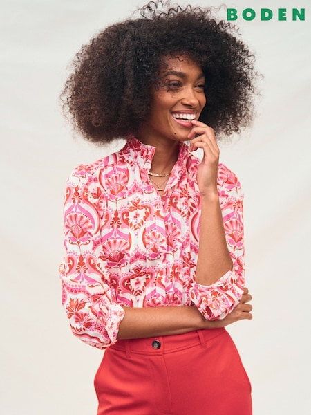Boden Pink Felicity 100% Cotton Blouse (W36584) | $140